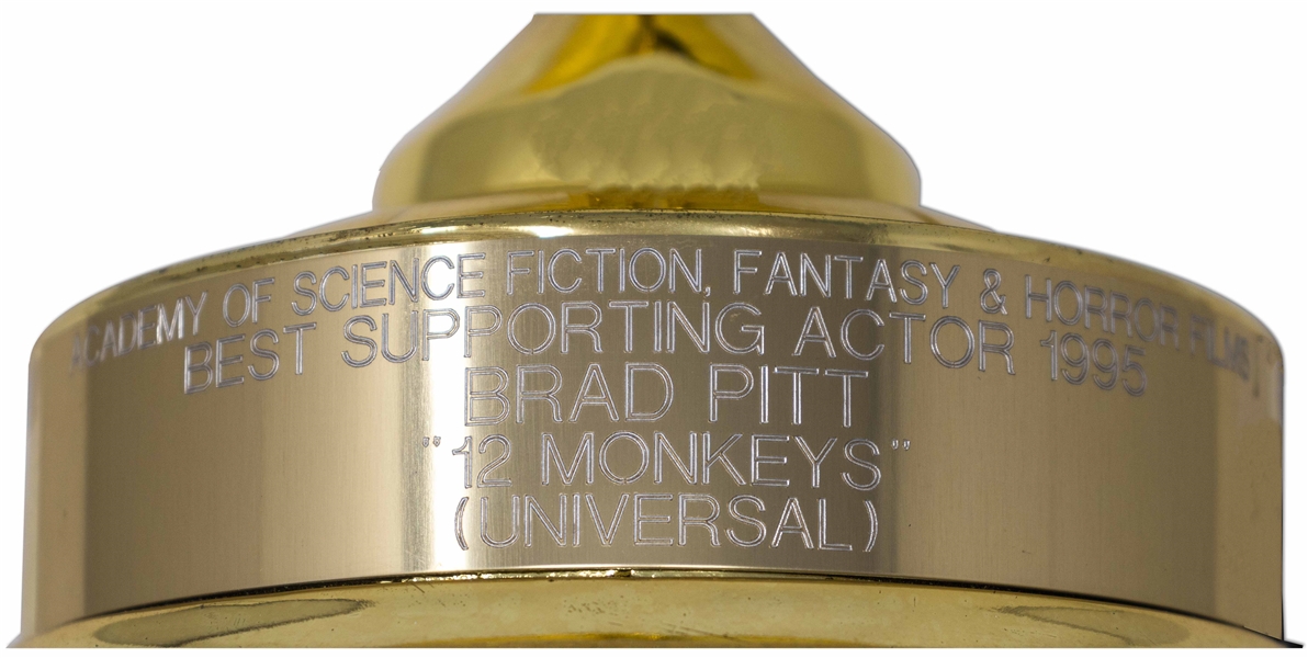 Brad Pitt's Saturn Award for ''12 Monkeys'' -- Pitt Won for Best Supporting Actor